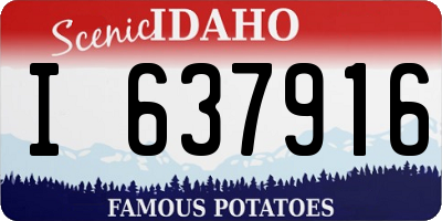 ID license plate I637916
