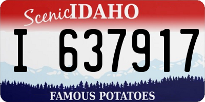 ID license plate I637917