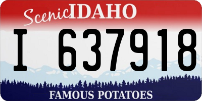 ID license plate I637918