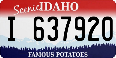 ID license plate I637920