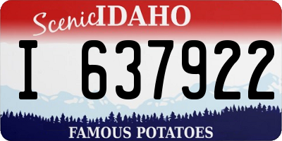 ID license plate I637922