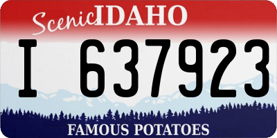 ID license plate I637923