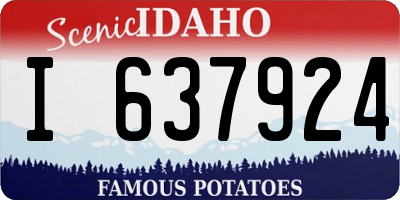 ID license plate I637924