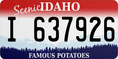 ID license plate I637926