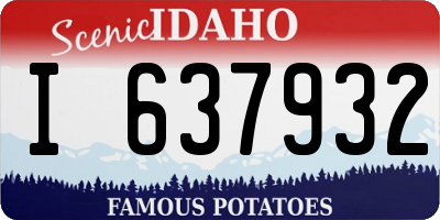 ID license plate I637932