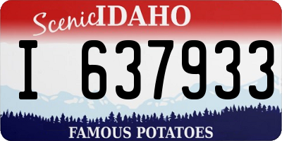 ID license plate I637933