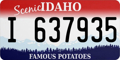 ID license plate I637935