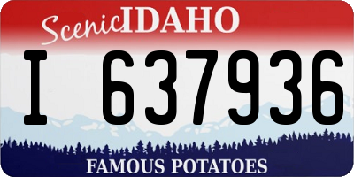 ID license plate I637936