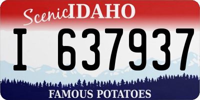 ID license plate I637937