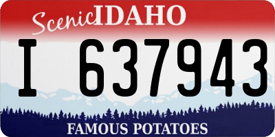 ID license plate I637943