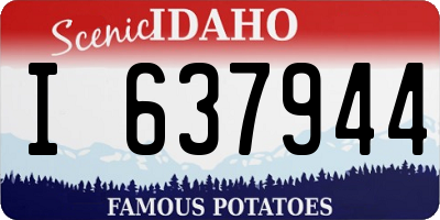 ID license plate I637944