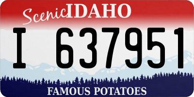 ID license plate I637951