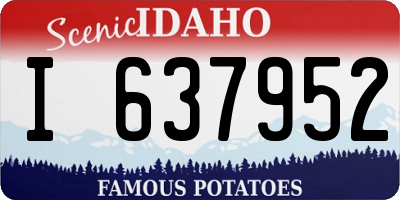 ID license plate I637952