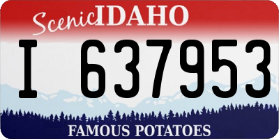ID license plate I637953