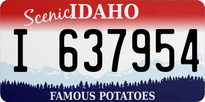 ID license plate I637954