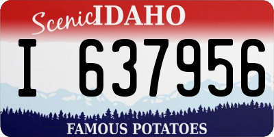 ID license plate I637956