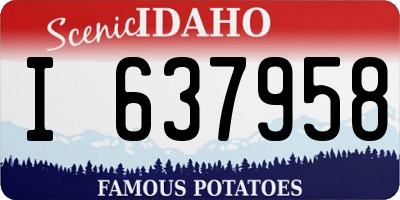 ID license plate I637958