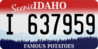 ID license plate I637959