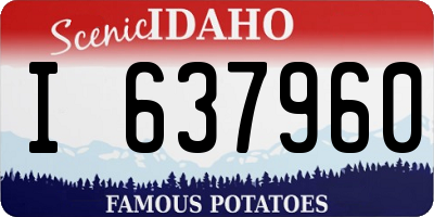 ID license plate I637960