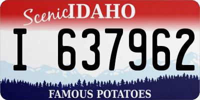 ID license plate I637962
