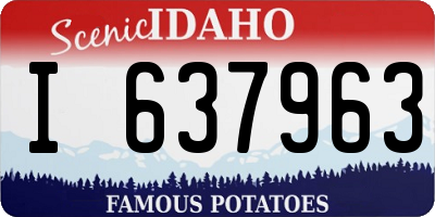 ID license plate I637963