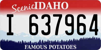 ID license plate I637964