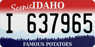 ID license plate I637965
