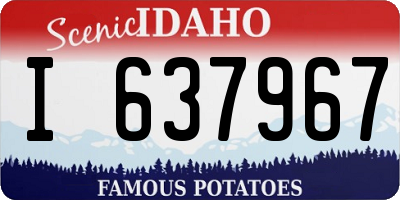 ID license plate I637967