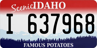ID license plate I637968