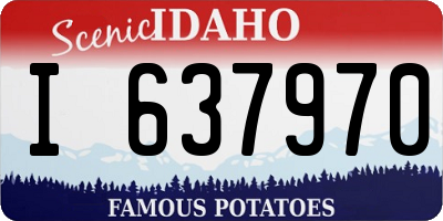 ID license plate I637970