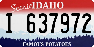 ID license plate I637972