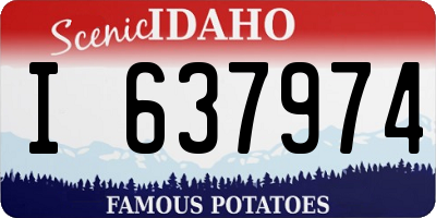 ID license plate I637974
