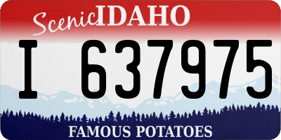 ID license plate I637975