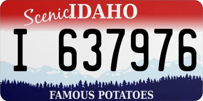 ID license plate I637976