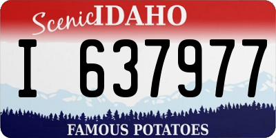 ID license plate I637977