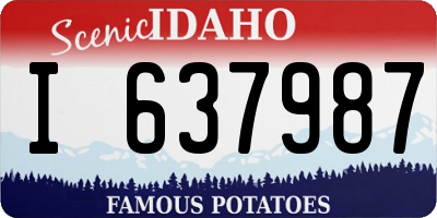 ID license plate I637987