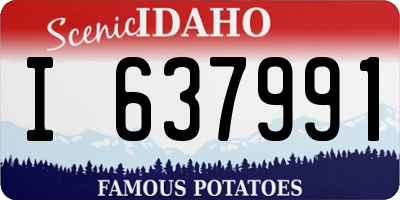 ID license plate I637991