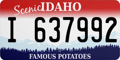 ID license plate I637992