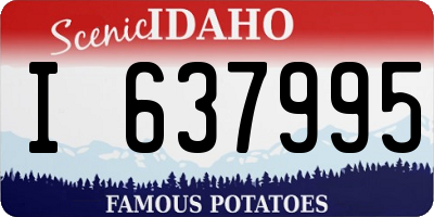 ID license plate I637995