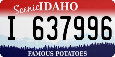 ID license plate I637996