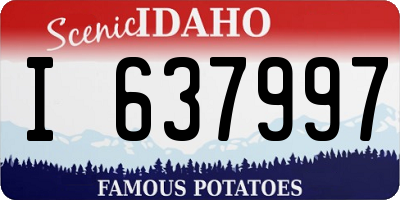 ID license plate I637997