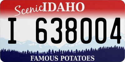ID license plate I638004