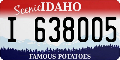 ID license plate I638005