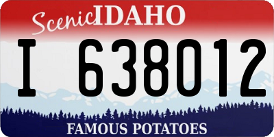 ID license plate I638012