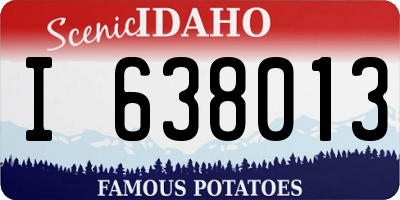 ID license plate I638013