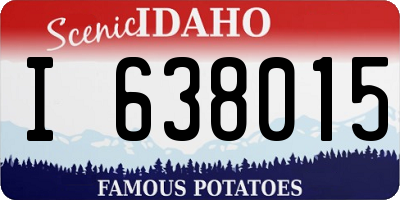 ID license plate I638015