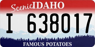 ID license plate I638017
