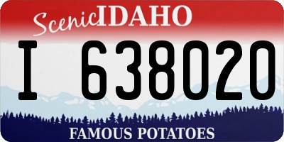 ID license plate I638020