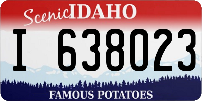 ID license plate I638023