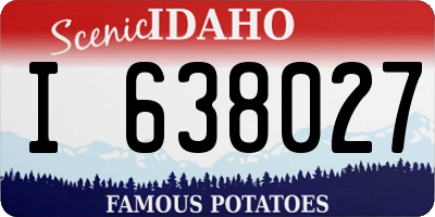 ID license plate I638027